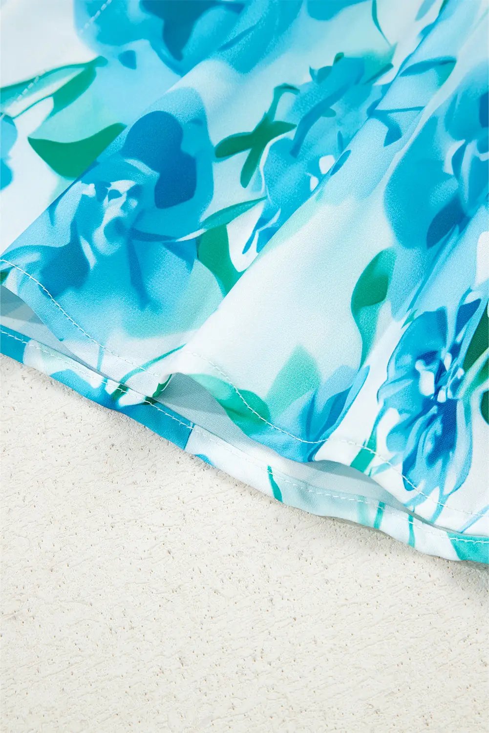 Premium Green Floral Frilled Collar Three Quarters Sleeve Elegant Shirt Dear-Lover Dropshipping